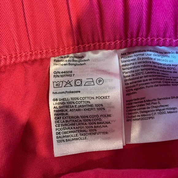 H&M | Hot Pink Paperbag Shorts - Picture 2 of 5